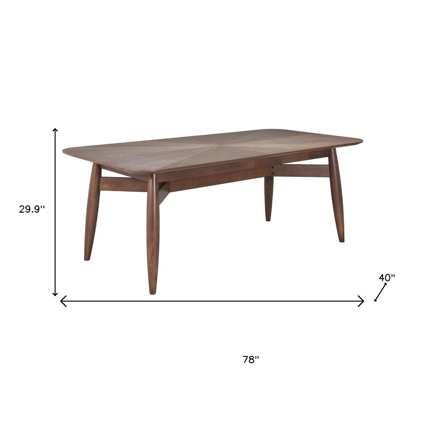 78" Espresso Solid Wood Dining Table - Loft&Timber