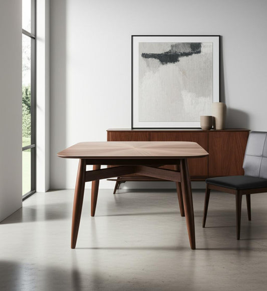 46" Espresso Solid Wood Square Dining Table - Loft&Timber