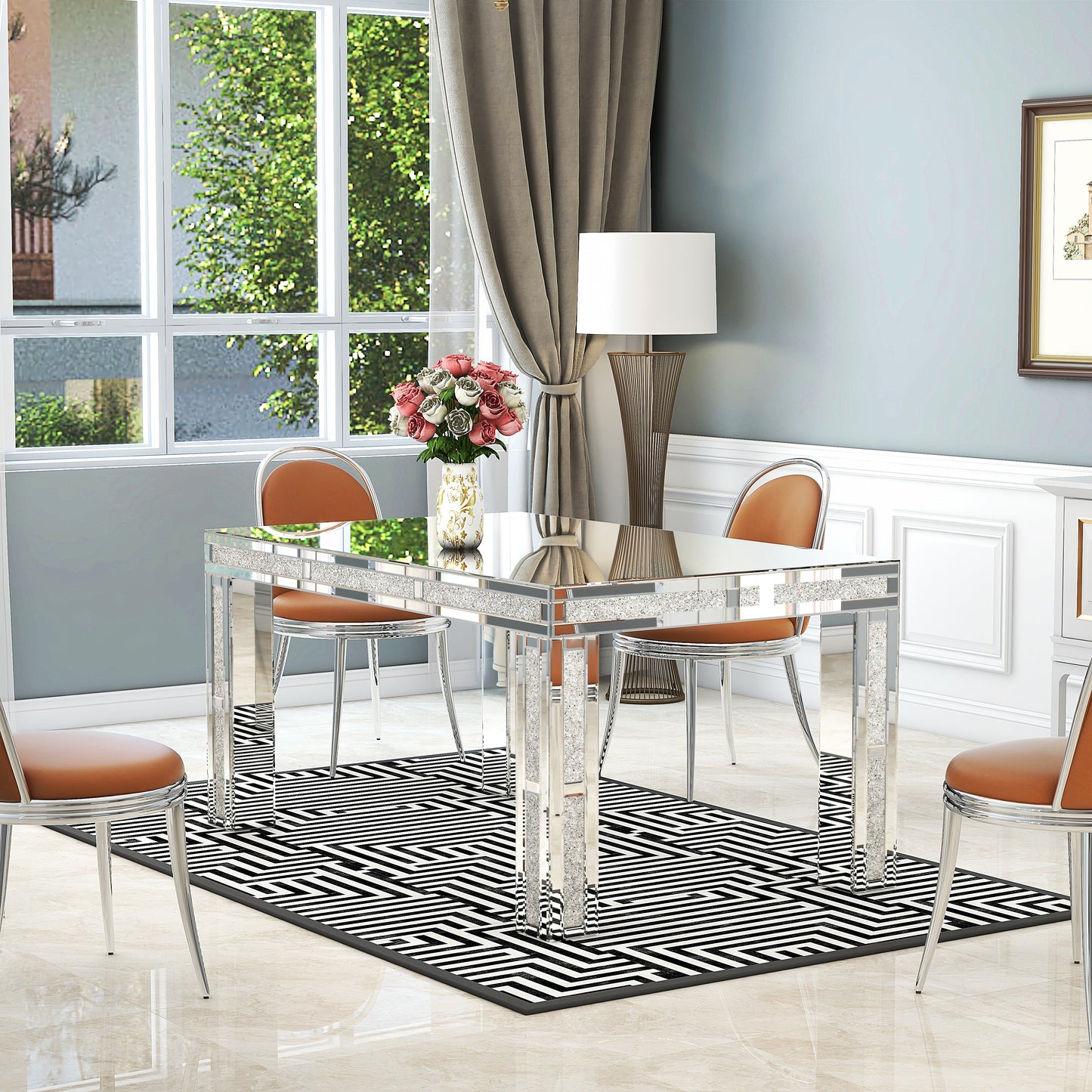 31" Silver Wood Dining Table - Loft&Timber