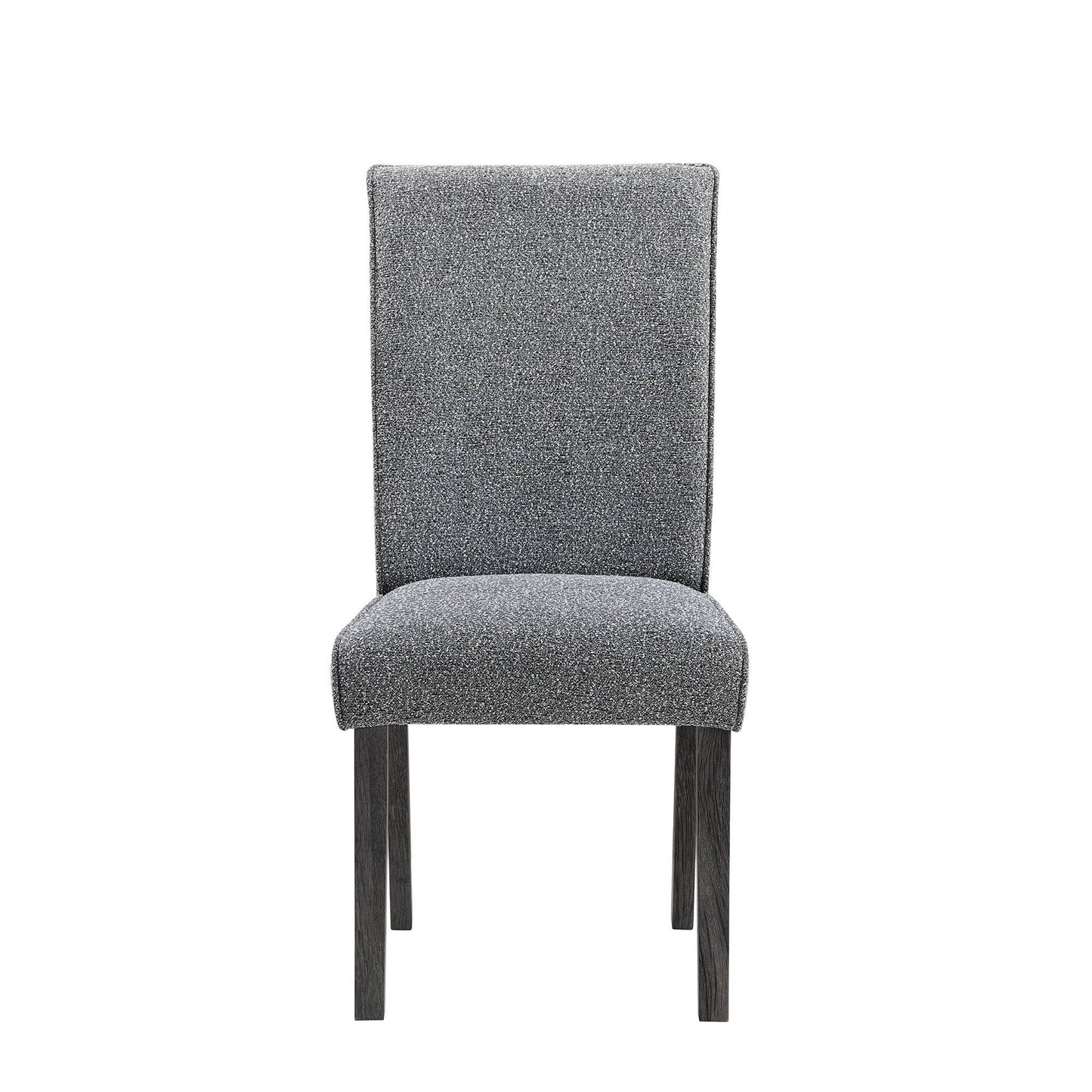 Set of Two Gray Upholstered Fabric Dining Side Chairs - Loft&Timber