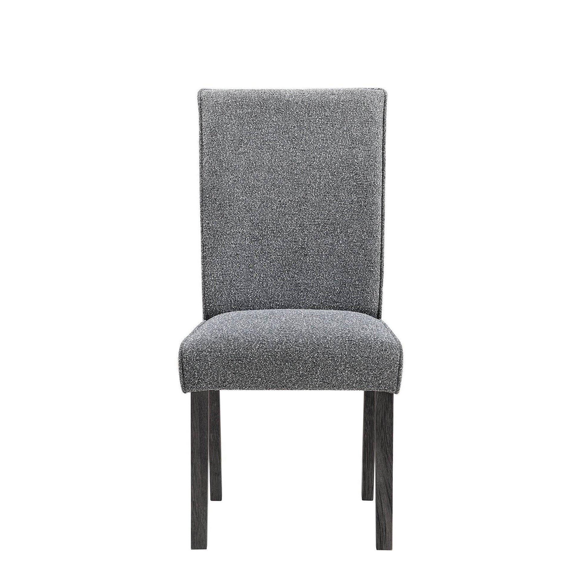 Set of Two Gray Upholstered Fabric Dining Side Chairs - Loft&Timber