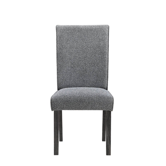 Set of Two Gray Upholstered Fabric Dining Side Chairs - Loft&Timber
