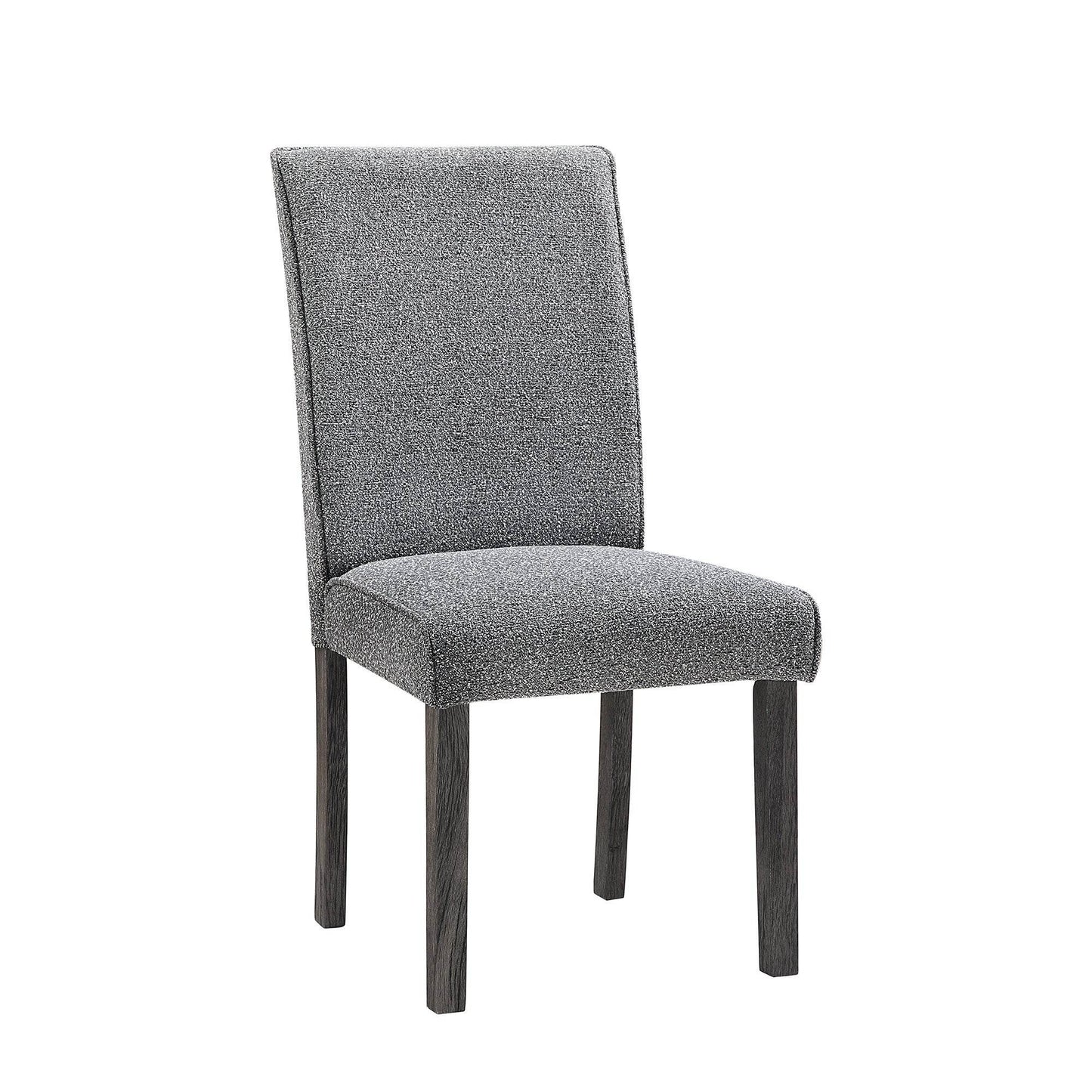 Set of Two Gray Upholstered Fabric Dining Side Chairs - Loft&Timber