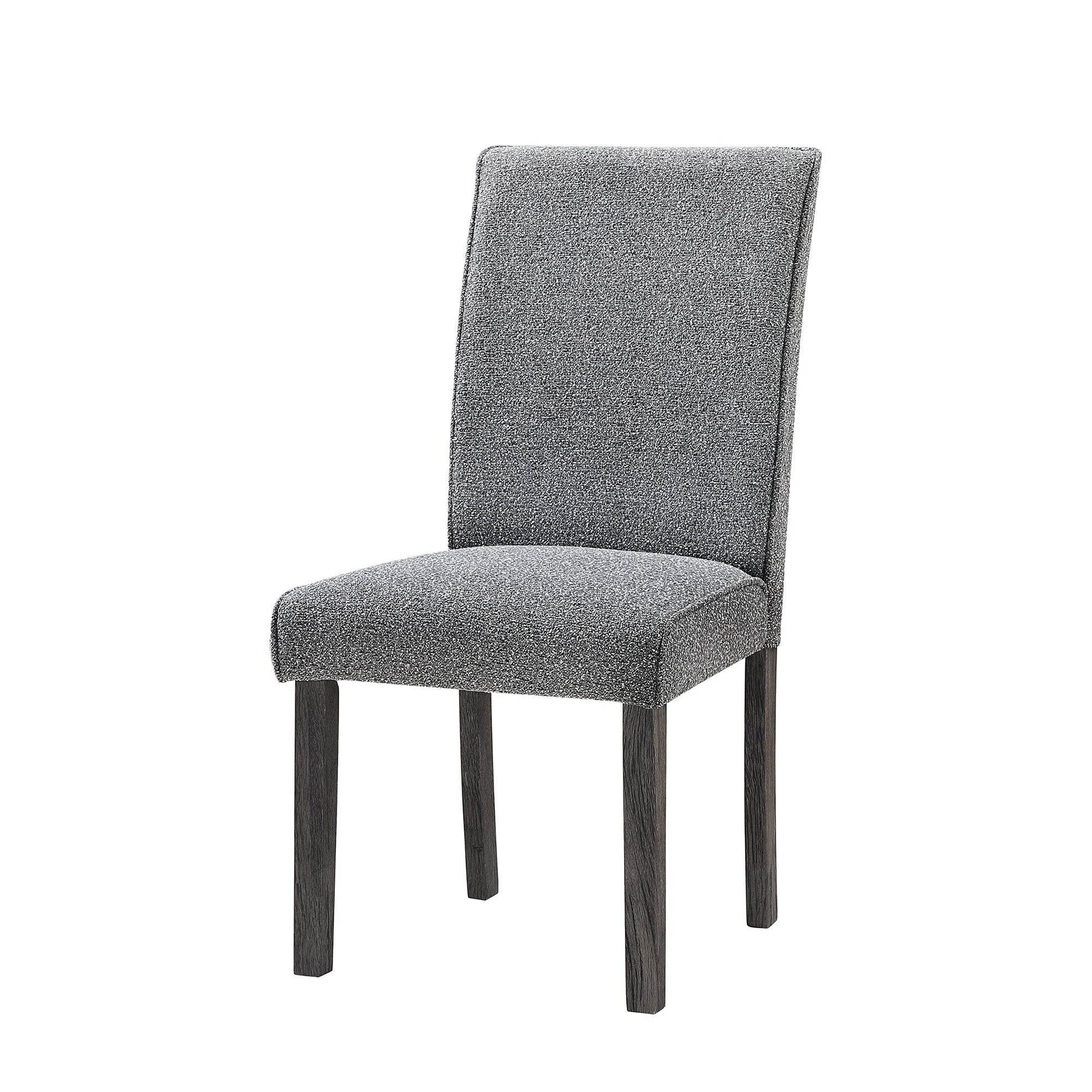 Set of Two Gray Upholstered Fabric Dining Side Chairs - Loft&Timber