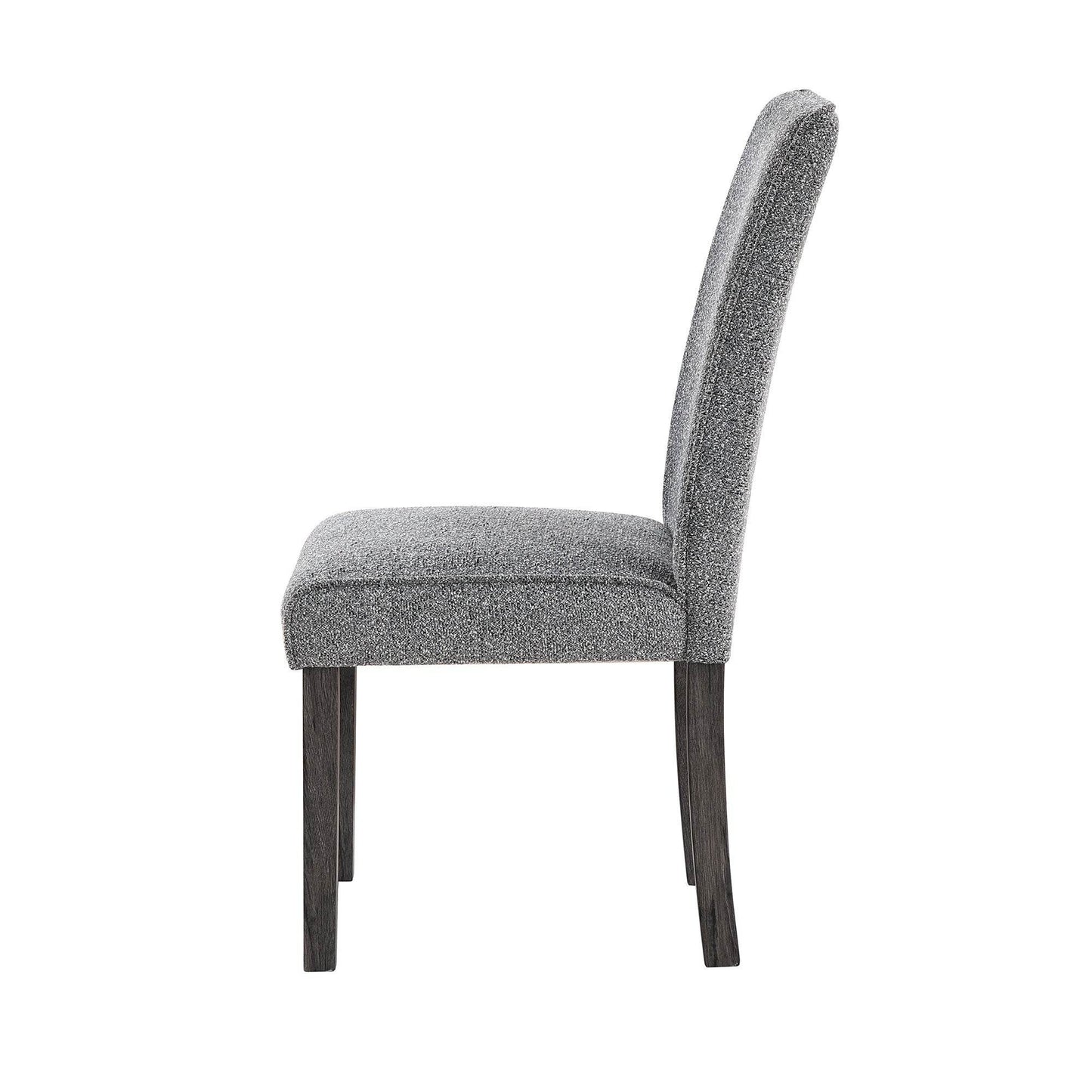 Set of Two Gray Upholstered Fabric Dining Side Chairs - Loft&Timber