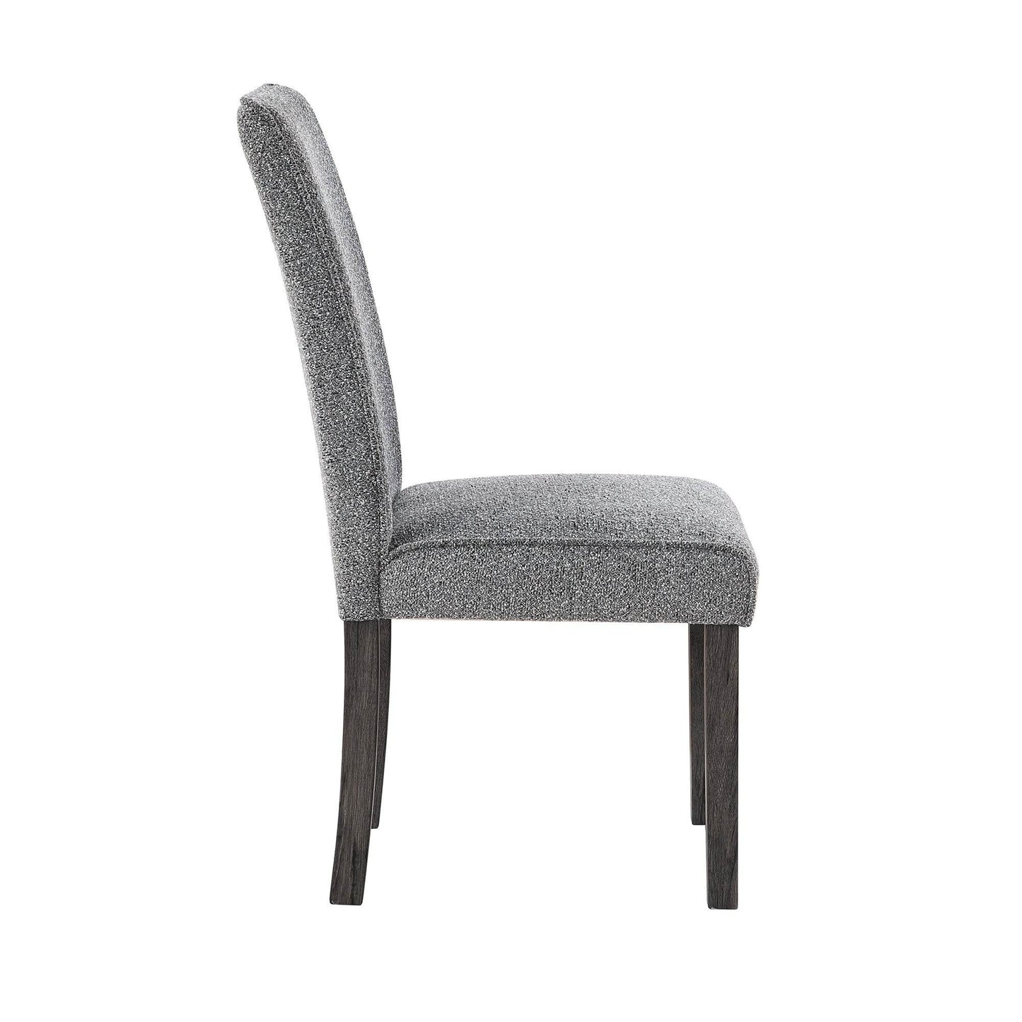 Set of Two Gray Upholstered Fabric Dining Side Chairs - Loft&Timber