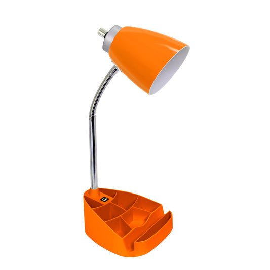 19" Orange USB Table Lamp - Loft&Timber