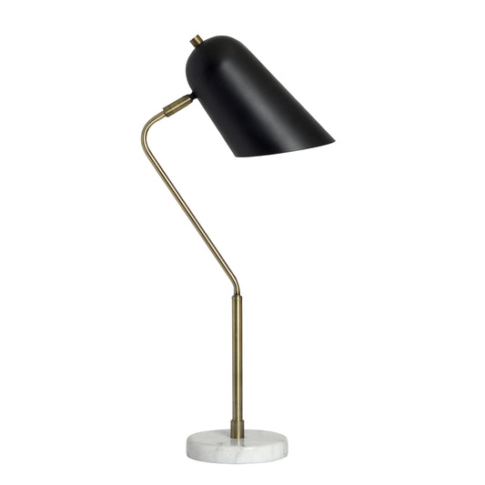 24" Antiqued Brass Metal Table Lamp - Loft&Timber