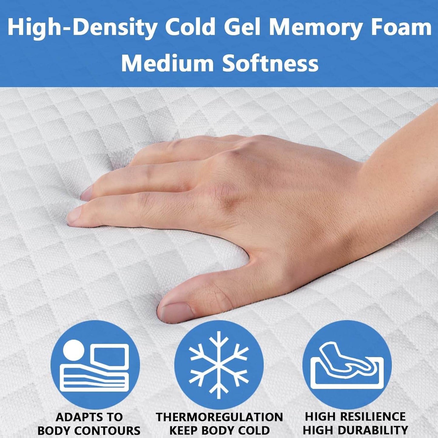 Gel Memory Foam Mattress Replacement for Sofa Beds - Loft&Timber