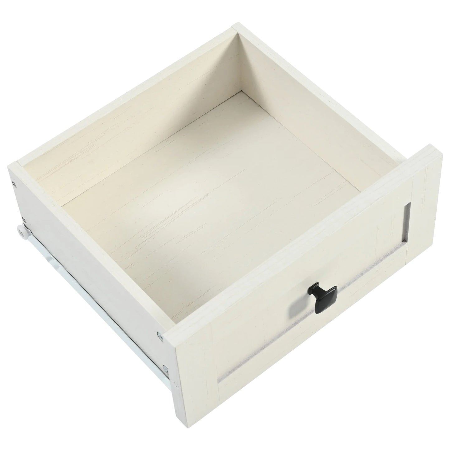 54" White Wood Rolling Kitchen Island-3