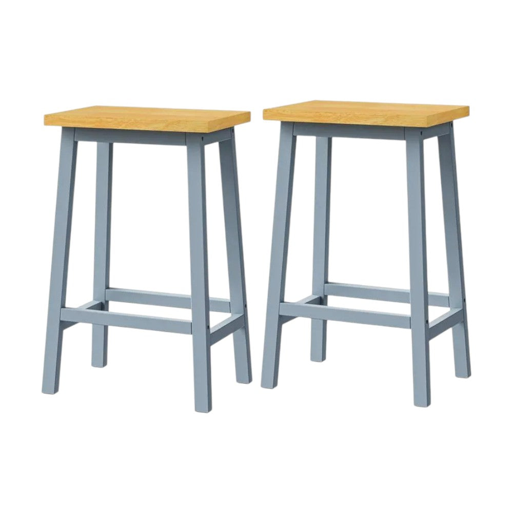 53" Light Blue Wood Rolling Kitchen Island Set With Storage-7