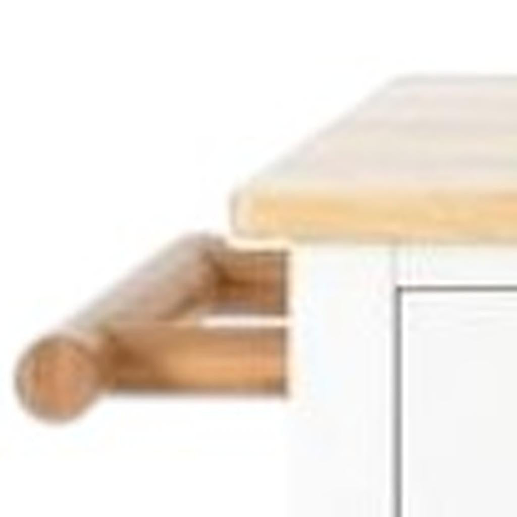 51" White Wood Rolling Kitchen Island-5