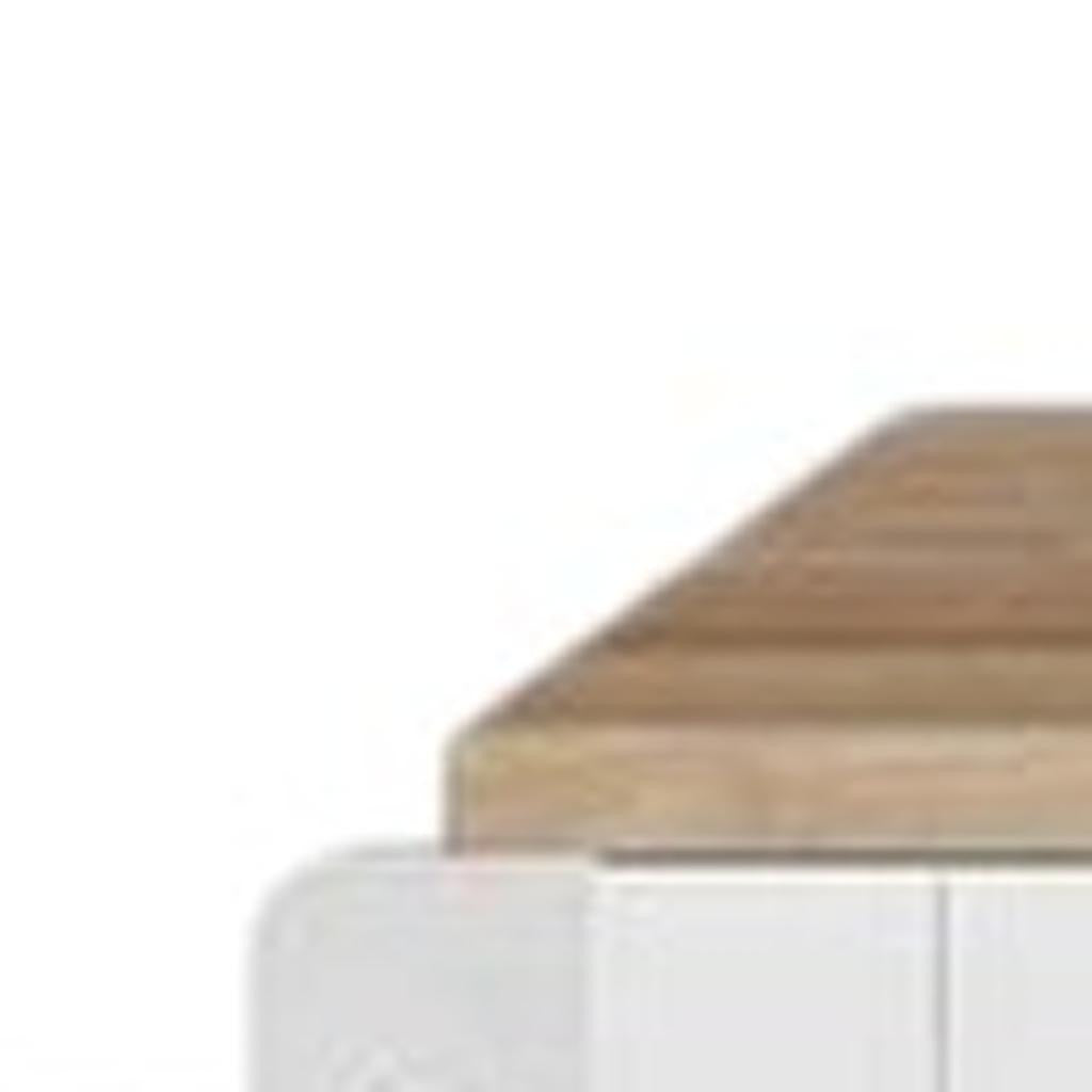 50" White Wood Rolling Kitchen Island-6