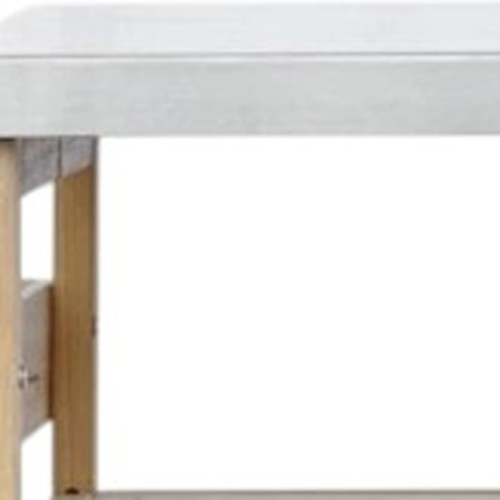 50" Natural Wood Rolling Kitchen Island With Storage-6