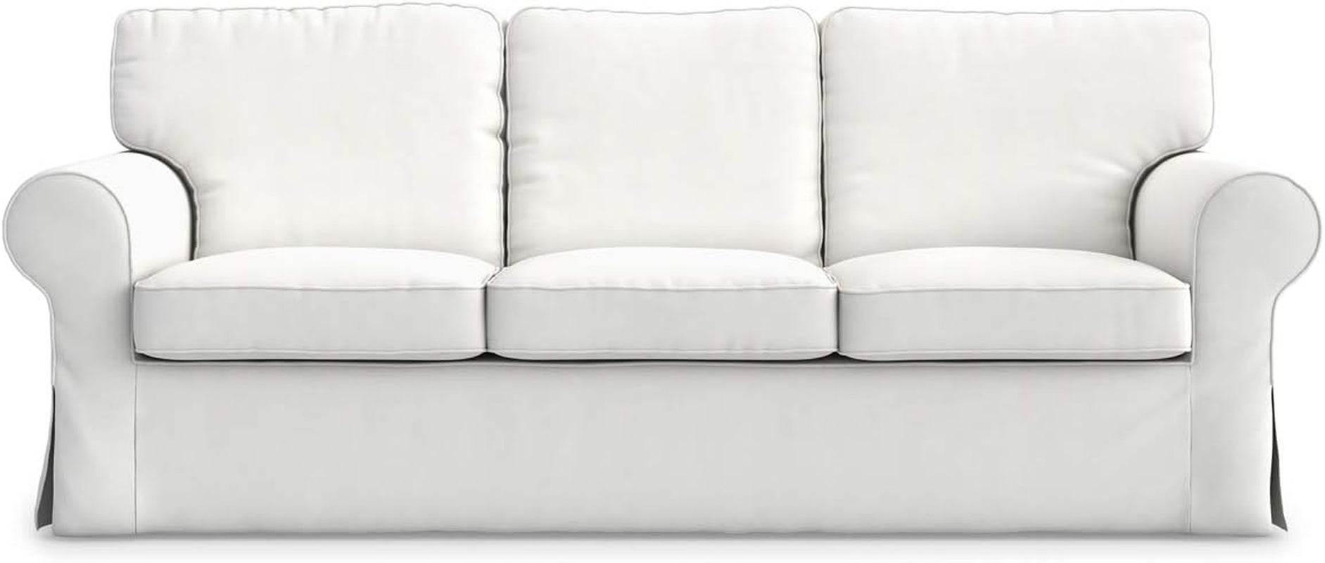 Cotton Ektorp 3 Seat Sofa Cover Slipcover Replacement Made for the IKEA Ektorp 3 Seat Sofa Cover(Cotton White)-Does NOT Fit Ektorp 3.5-Seat Sofa NOT Fit Uppland Series Sofa - Loft&Timber