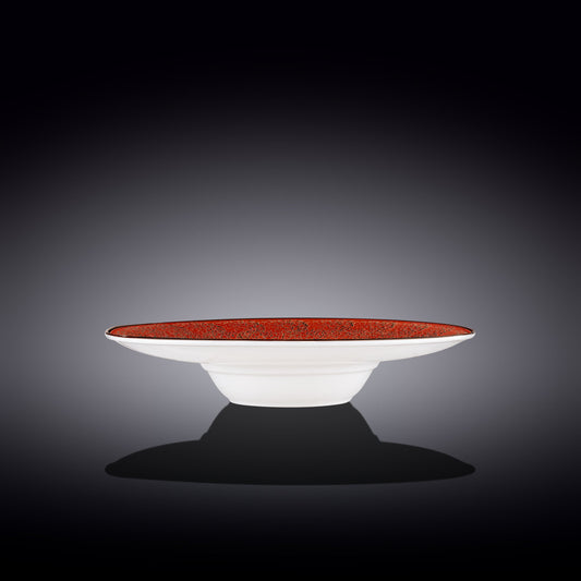 Red Porcelain Deep Soup or Salad Plate 10.5" inch | 8 Fl Oz | - Loft&Timber