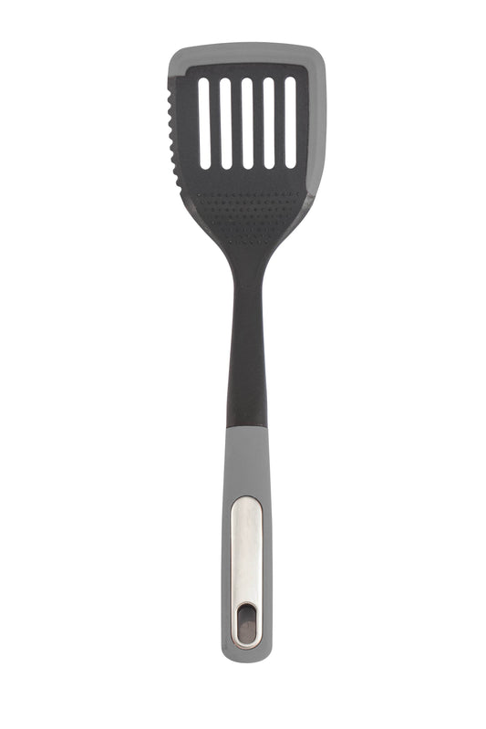 Silicone Scratch and Heat Resistance Edge Slotted Turner, Grey - Loft&Timber