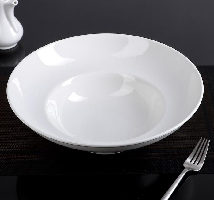 White Deep Salad or Soup Plate 12" inch | 30 Fl Oz | - Loft&Timber