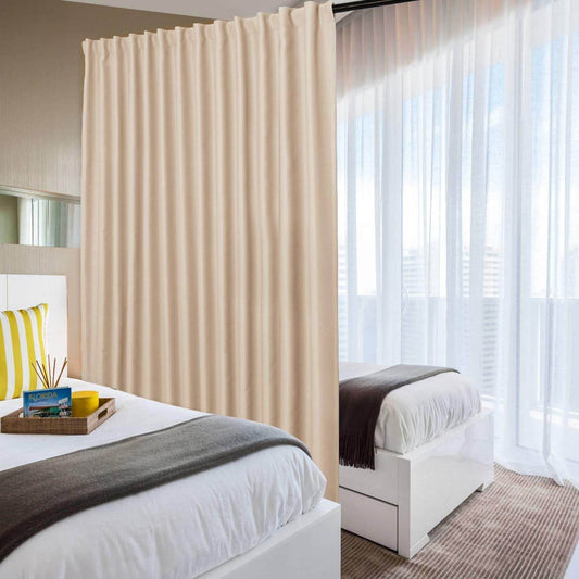 Custom Curtains: 1 Panel Wide Width Blackout Curtain, Room Divider Curtains - Loft&Timber