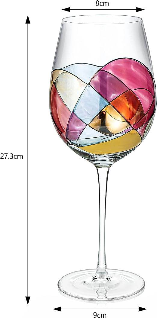 Painted STEMMED wine glass box set - opener, stopper, drip ring, wine pourer - 2 glasses - Loft&Timber