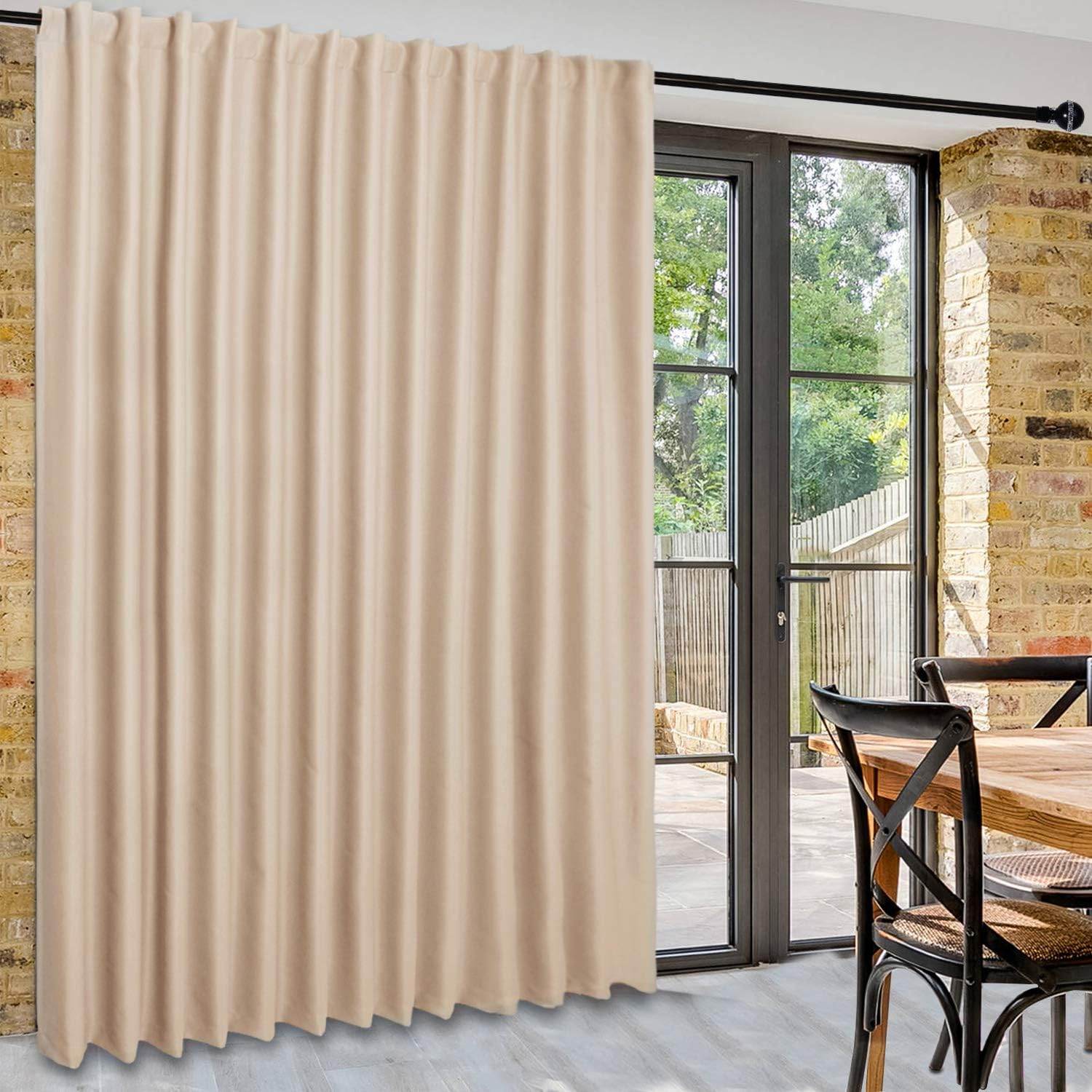 Custom Curtains: 1 Panel Wide Width Blackout Curtain, Room Divider Curtains - Loft&Timber