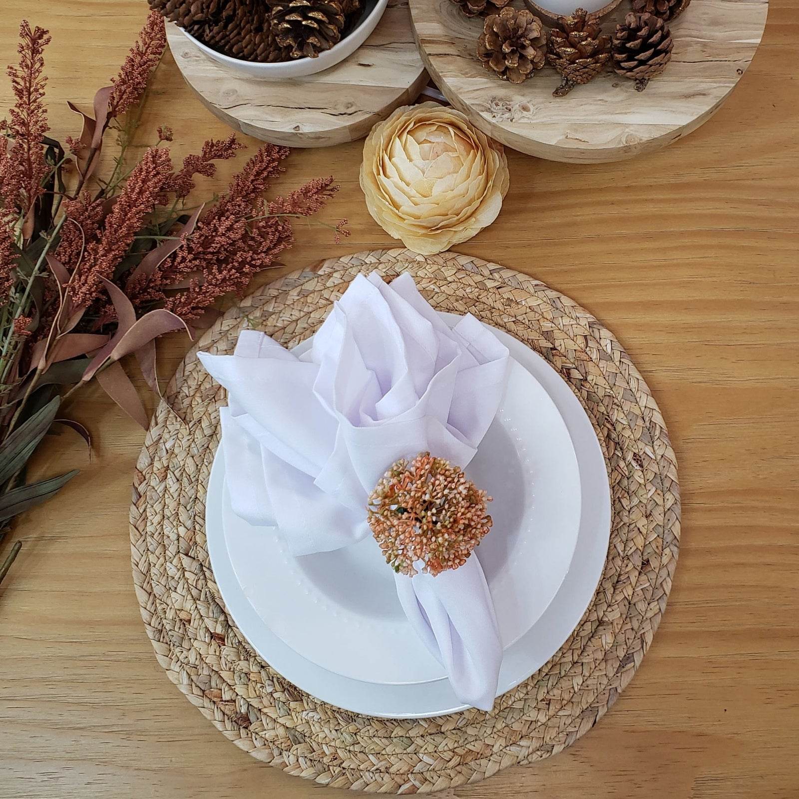 Maison Charlô | Set of 4 Chamomile Napkin Rings, Rustic Napkin Rings - Loft&Timber