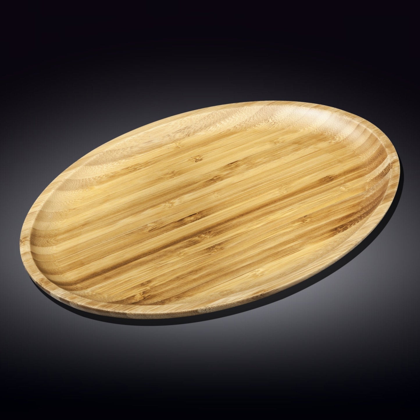 Bamboo Oval Platter 18" inch X 13.25" inch | For Appetizers / Barbecue / Steak - Loft&Timber