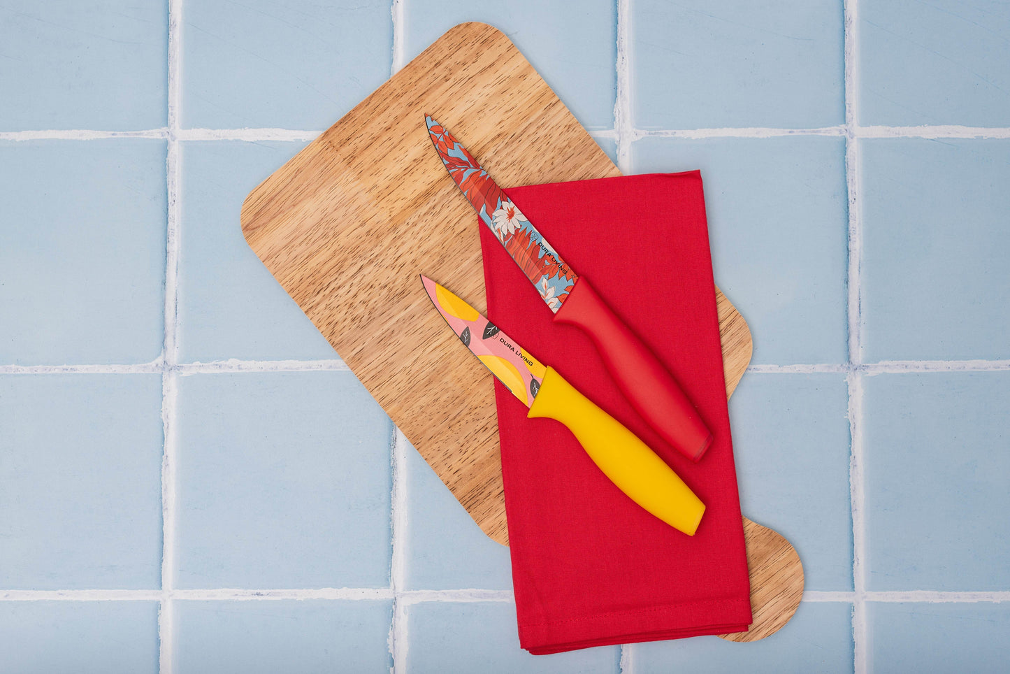 3-Piece Printed Kitchen Knife Set-Multi Color - Loft&Timber