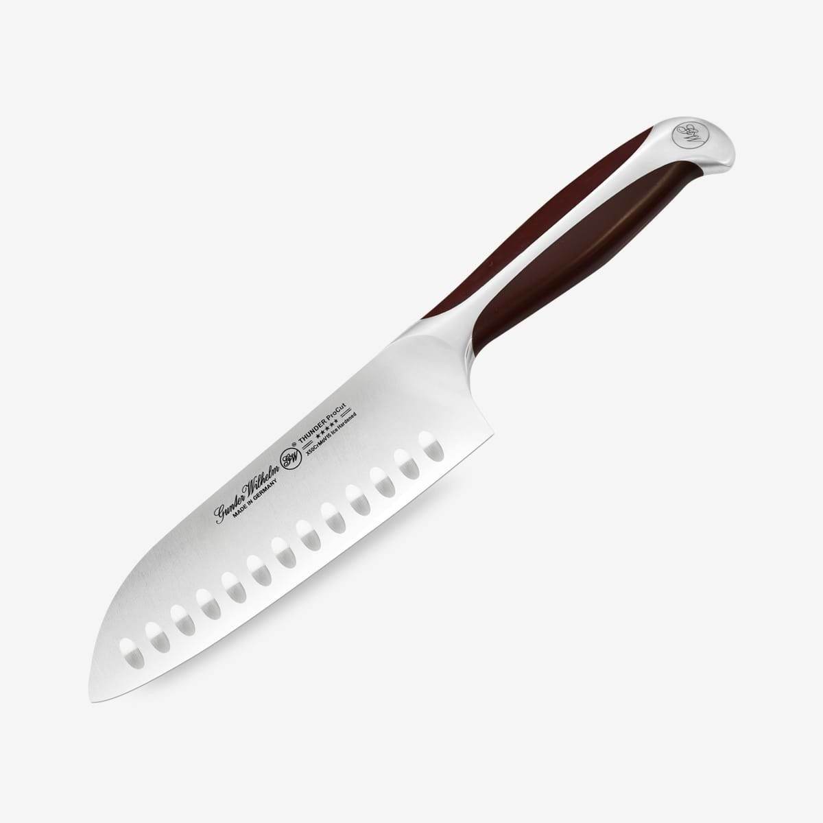 Gunter Wilhelm Thunder Santoku Knife, 7 Inch | Brownish ABS Handle SKU: 50-515-0407 - Loft&Timber