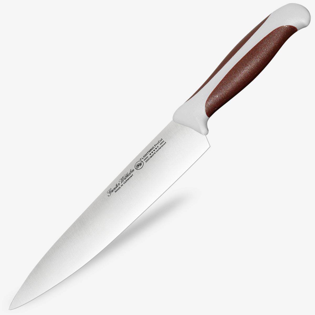 Gunter Wilhelm Lightning Chef Knife, 8 Inch | Brown and Grey ABS Handle SKU: 10-108-0108 - Loft&Timber