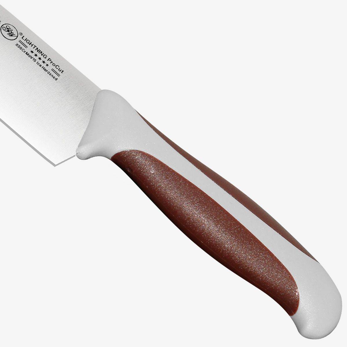 Gunter Wilhelm Lightning Chef Knife, 8 Inch | Brown and Grey ABS Handle SKU: 10-108-0108 - Loft&Timber