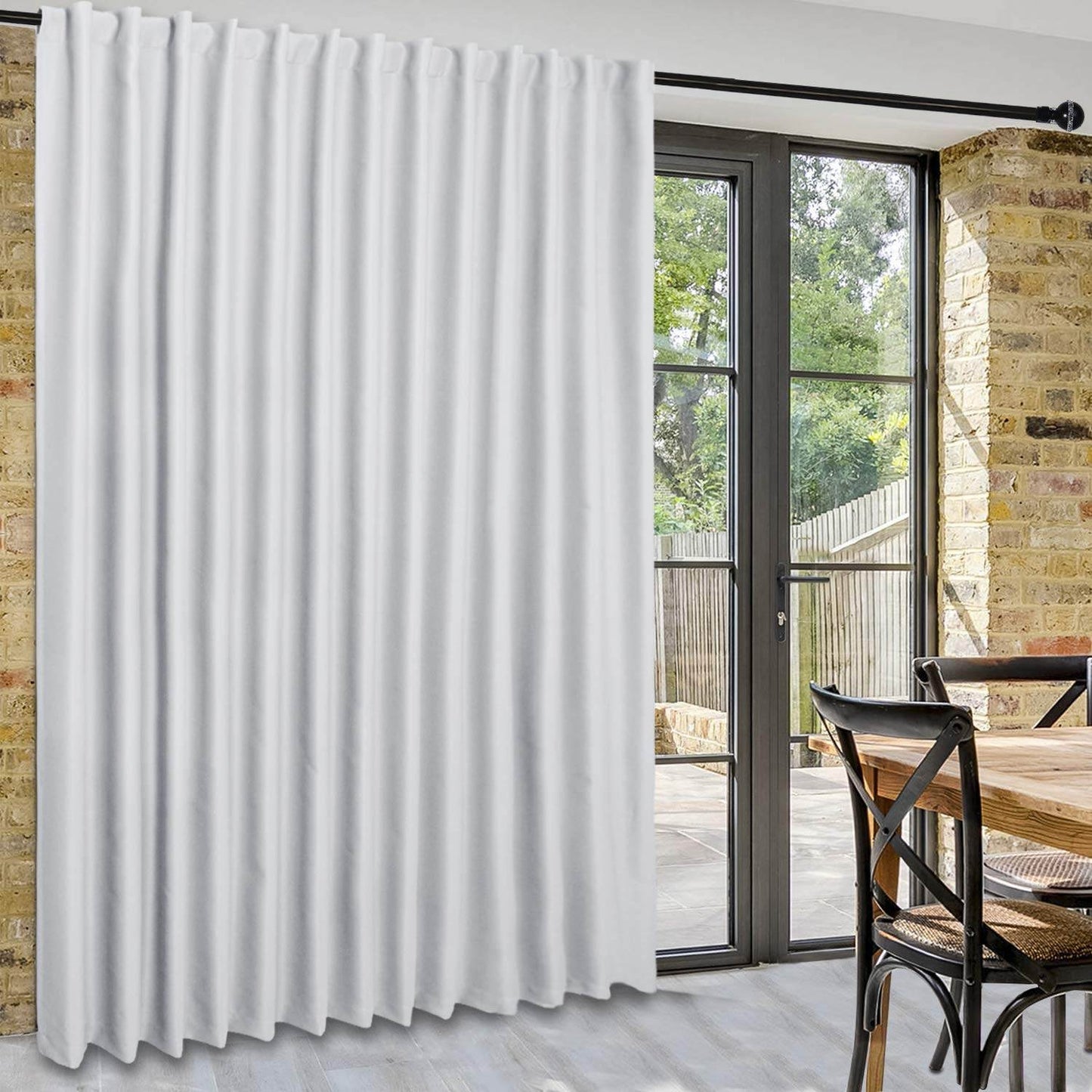 DWCN 1 Panel Wide Width Blackout Curtain, Room Divider Curtains - Loft&Timber