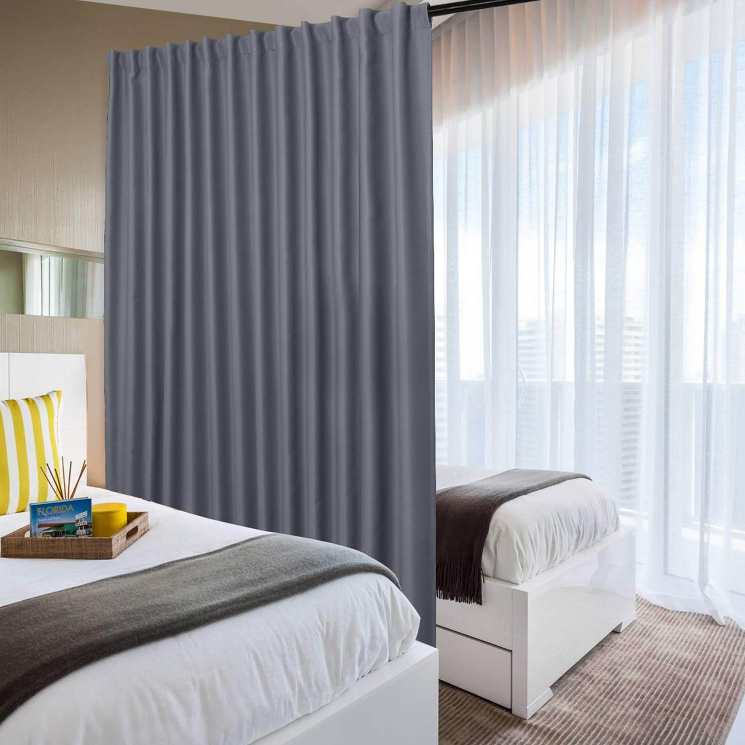 DWCN 1 Panel Wide Width Blackout Curtain, Room Divider Curtains - Loft&Timber