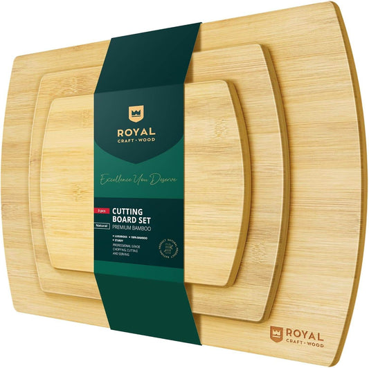 Slim Cutting Board Set of 3, Bamboo - Loft&Timber