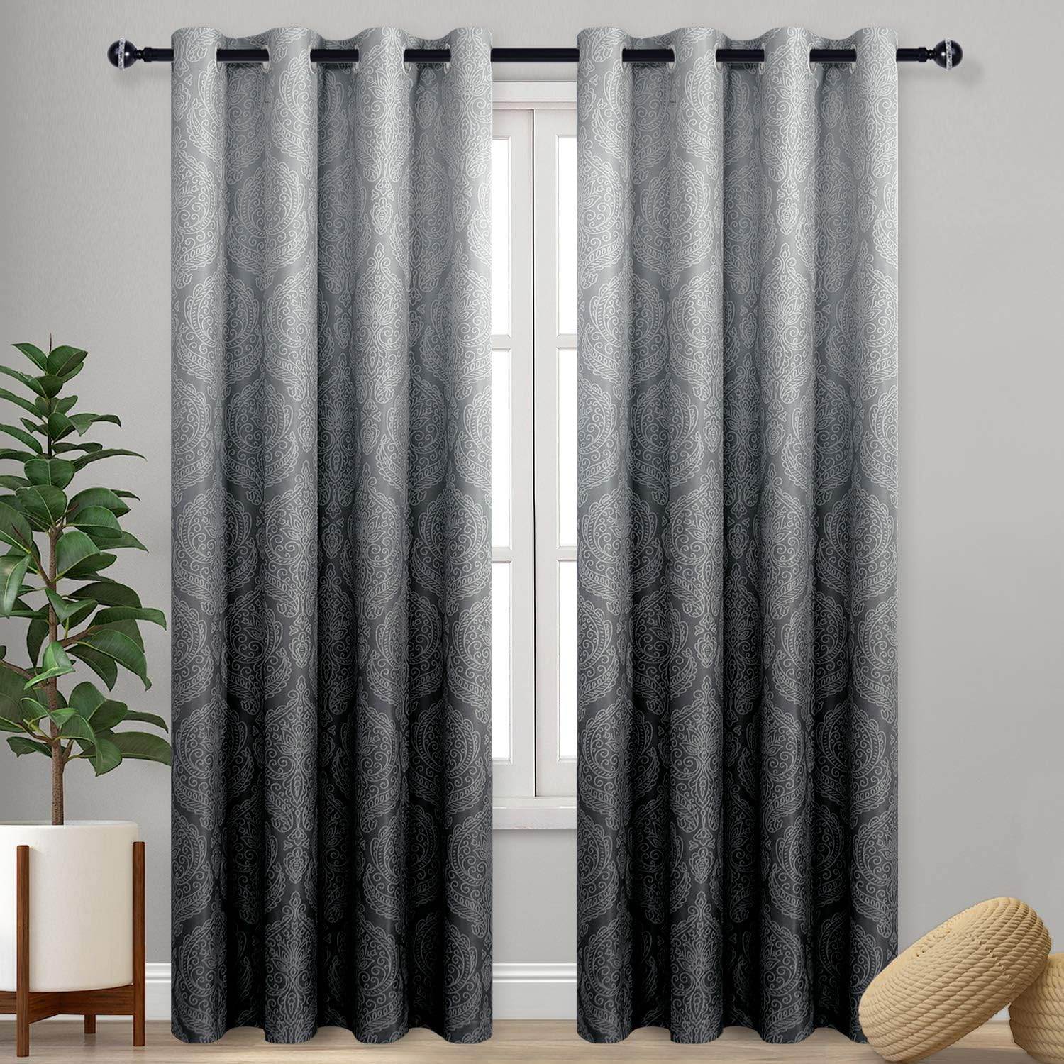 Custom Curtains: Ombre Blackout Curtains, Set of 2 Panels - Loft&Timber