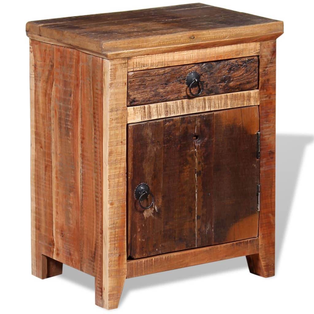 vidaXL Nightstand Solid Acacia Reclaimed Wood - Loft&Timber