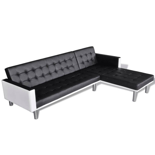 vidaXL Sofa Bed Sleeper Sectional Sofa Bed L Shaped Couch Artificial Leather - Loft&Timber
