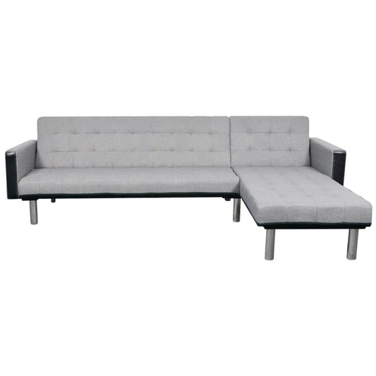 vidaXL Sofa Bed Convertible Sleeper Sectional Sofa Bed L Shaped Couch Fabric - Loft&Timber