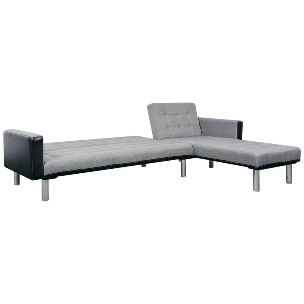 vidaXL Sofa Bed Convertible Sleeper Sectional Sofa Bed L Shaped Couch Fabric - Loft&Timber