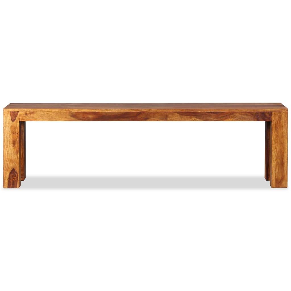 vidaXL Bench Wooden House Hallway Entryway Hall Bench Solid Wood Sheesham - Loft&Timber