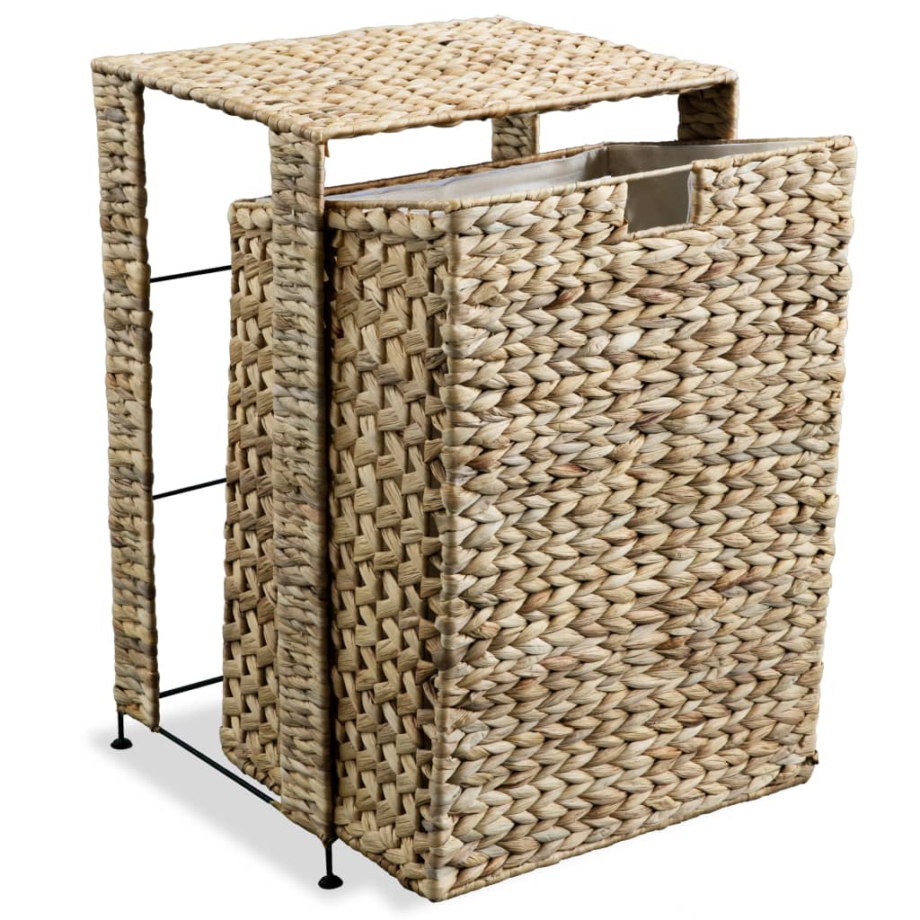 vidaXL Laundry Basket 17.3"x13.4"x25.2" Water Hyacinth - Loft&Timber