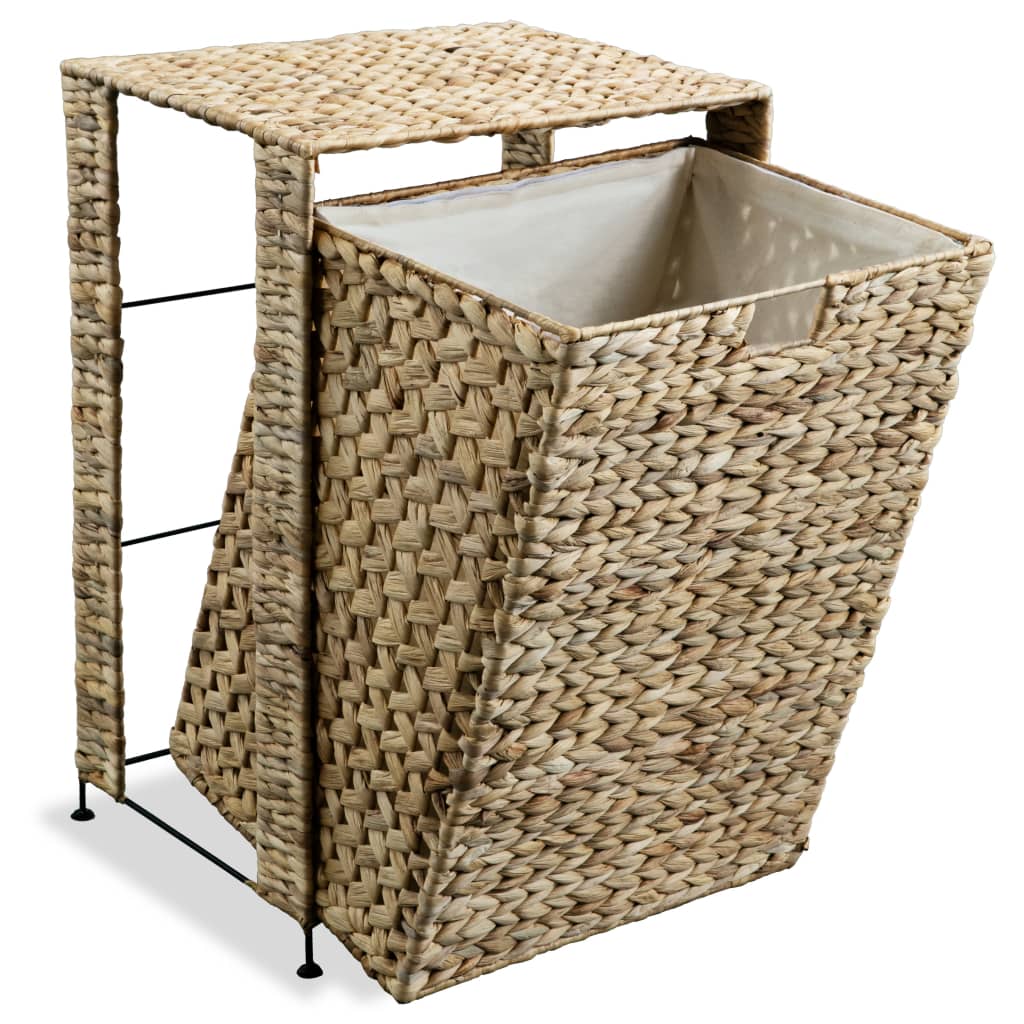 vidaXL Laundry Basket 17.3"x13.4"x25.2" Water Hyacinth - Loft&Timber