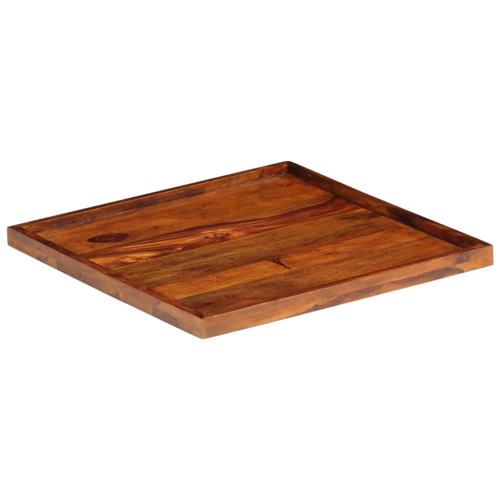 vidaXL Serving Tray Solid Sheesham Wood 19.7"x19.7" - Loft&Timber