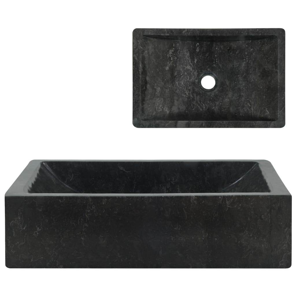 vidaXL Wash Basin Vanity Sink Small Countertop Wash Basin Bathroom Sink Marble - Loft&Timber