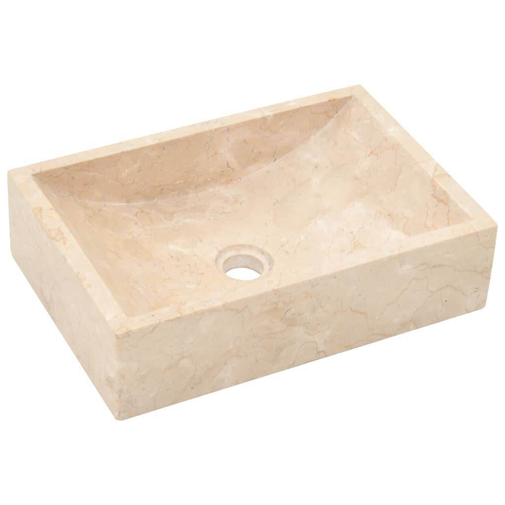 vidaXL Wash Basin Vanity Sink Small Countertop Wash Basin Bathroom Sink Marble - Loft&Timber