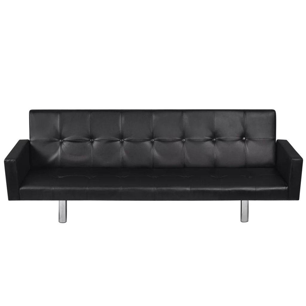 vidaXL Sofa Bed Sleeper Sectional Sofa Bed with Armrest Artificial Leather - Loft&Timber
