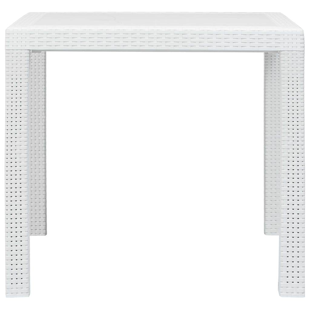 vidaXL Patio Table Garden Outdoor Porch Dining Table with Rattan Look Plastic - Loft&Timber