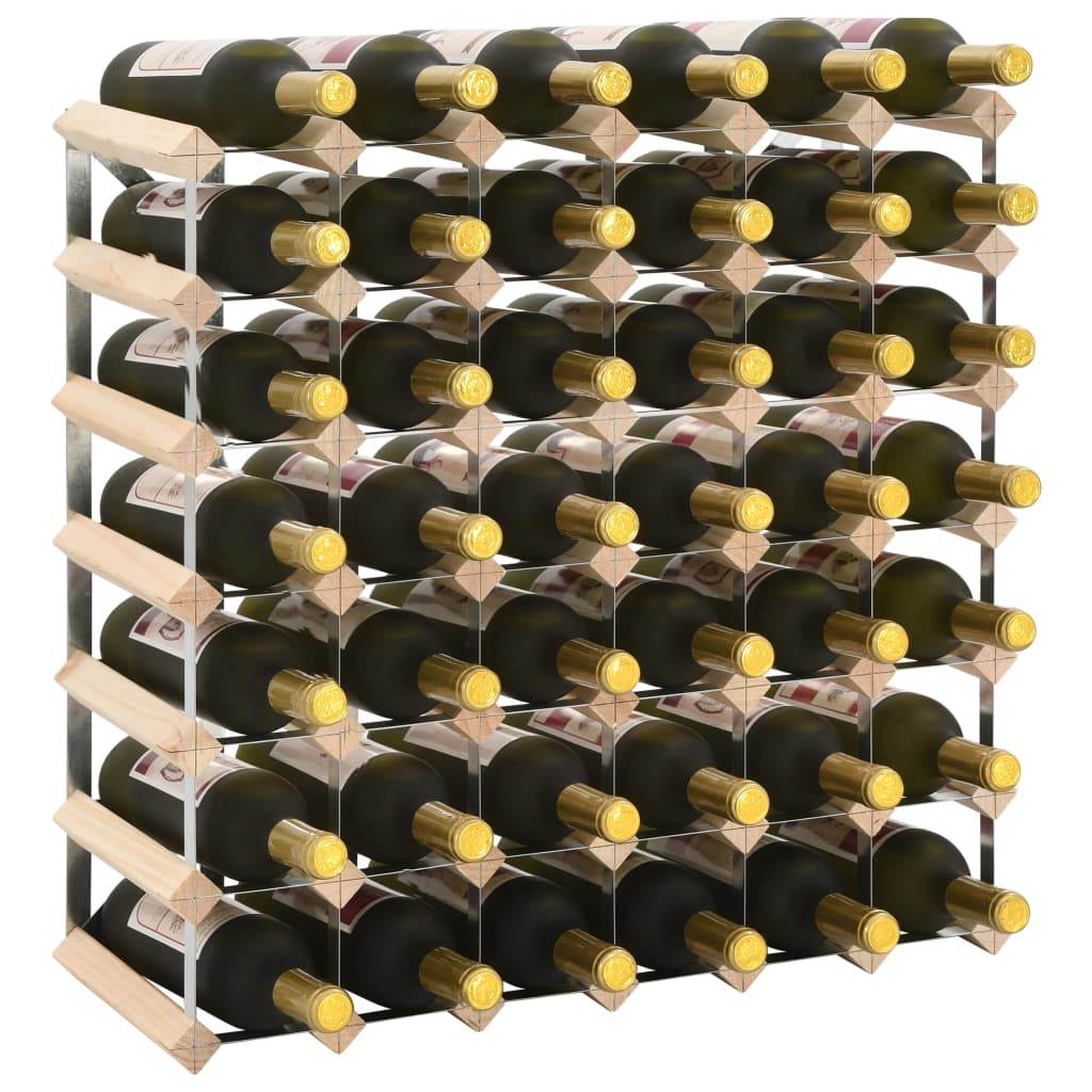 vidaXL Countertop Wine Rack Bottle Holder Wine Storage Organizer Solid Wood - Loft&Timber