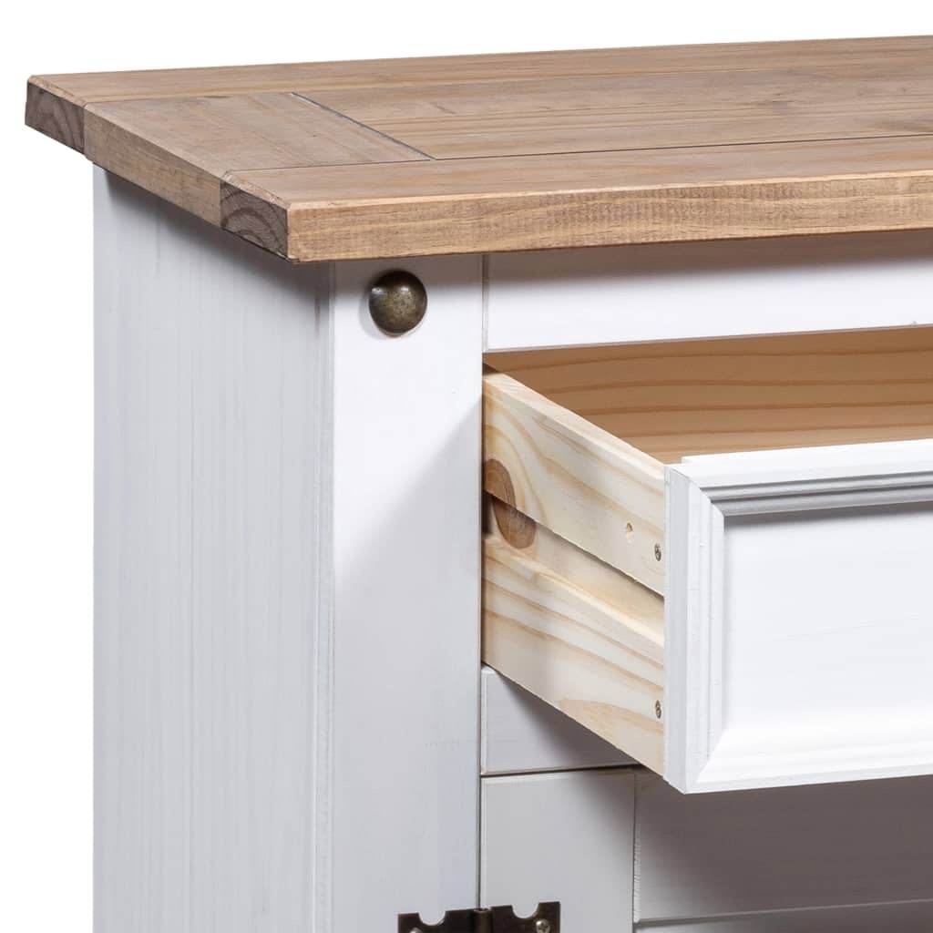 vidaXL Nightstand Storage Cabinet Table with Drawer Mexican Pine Corona Range - Loft&Timber