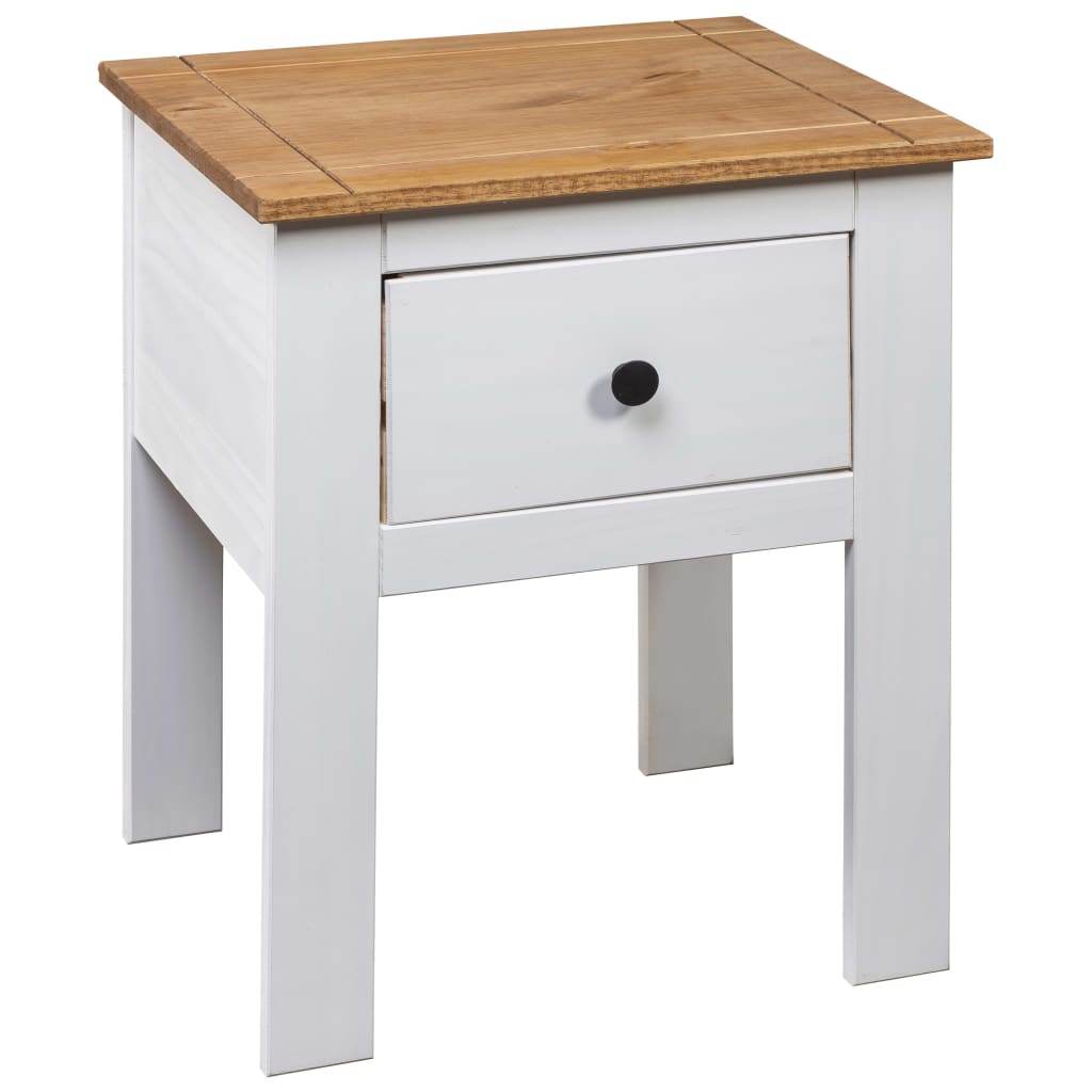vidaXL Nightstand Bedside Cabinet Nightstand with Drawer Pine Panama Range - Loft&Timber